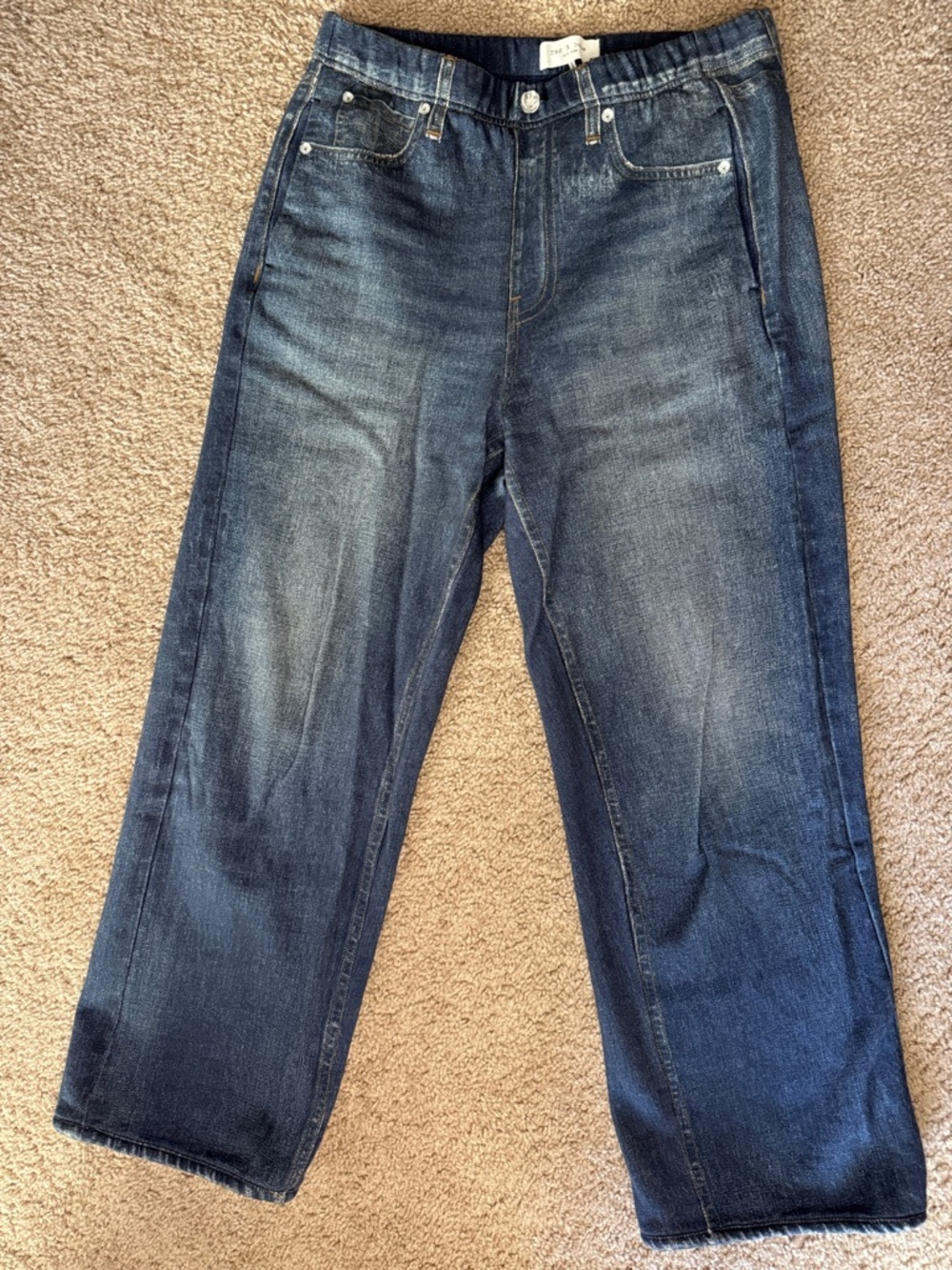 rag & bone Dark Indigo Wide-Leg pants